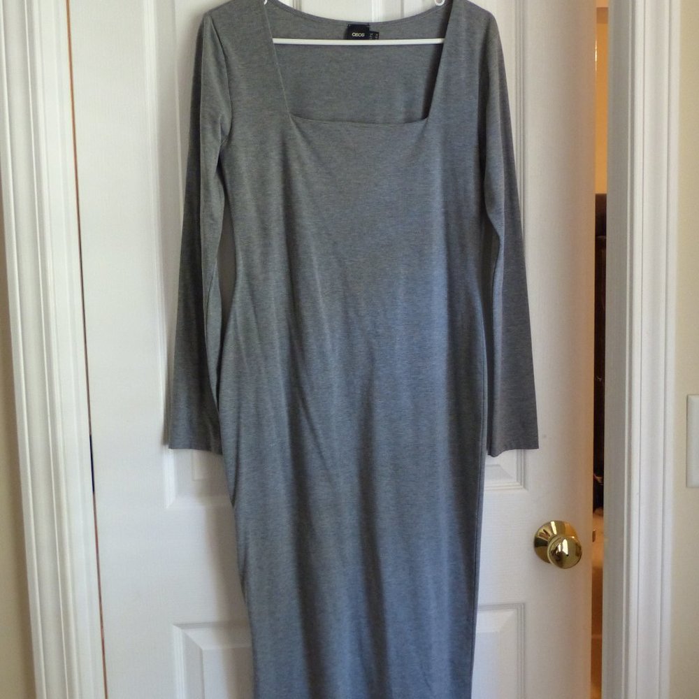 Grey knee length dress